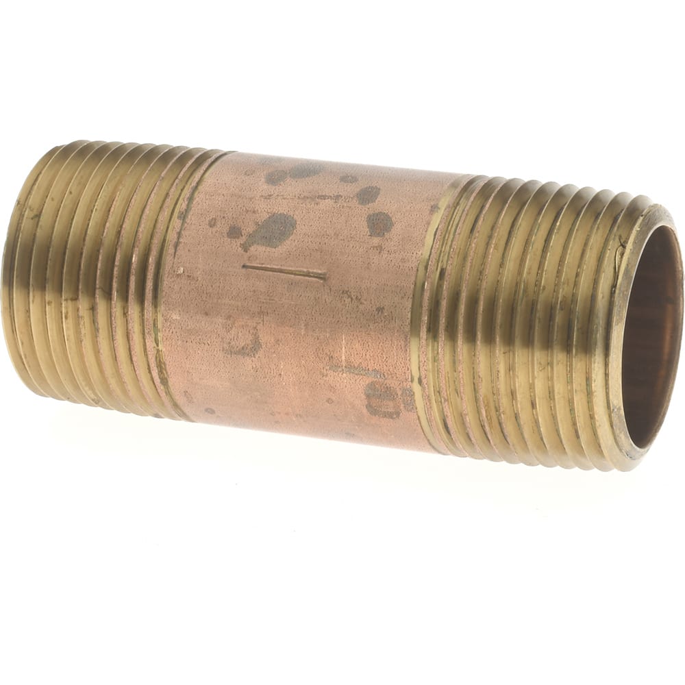MERIT BRASS 3 Long, 1 Pipe Threaded Brass Pipe Nipple