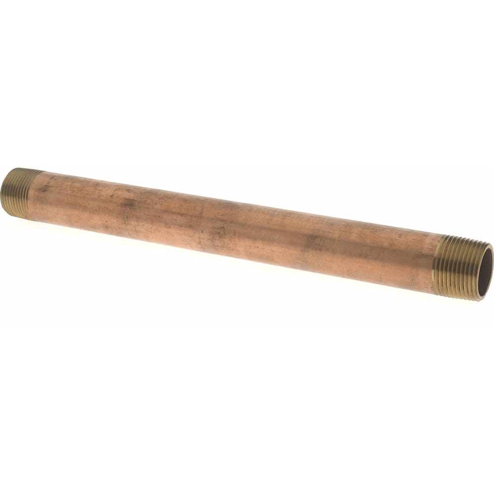 MERIT BRASS 10 Long, 3/4 Pipe Threaded Brass Pipe Nipple