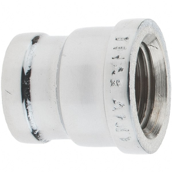 MERIT BRASS 1/2 x 3/8 Red Brass/Chrome Pipe Reducing Coupling