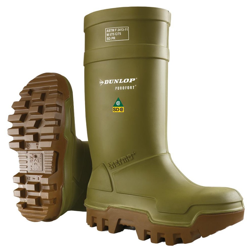 DUNLOP PROTECTIVE FOOTWEAR Boots & Shoes; Footwear Type: Work Boot ; Footwear Style: Gumboot ; Gender: Men ; Mens Size: 16 ; Upper Material: Purofort ; Outsole Material: Purofort