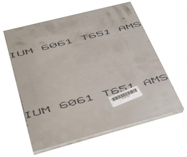 MSC INDUSTRIAL 1/4 Inch Thick x 18 Inch Wide x 18 Inch Long, Aluminum Plate