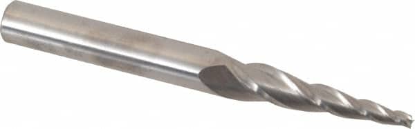 ACCUPRO 5&deg; 3/32 Small End Diam, 11/4 LOC, 3 Flute Solid Carbide Tapered Square End Mill