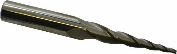 ACCUPRO 5&deg; 3/32 Small End Diam, 2 LOC, 3 Flute Solid Carbide Tapered Square End Mill