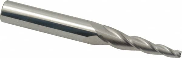 ACCUPRO 5&deg; 1/8 Small End Diam, 11/4 LOC, 3 Flute Solid Carbide Tapered Square End Mill