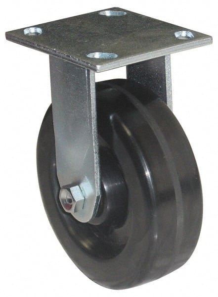 MSC INDUSTRIAL 4 Diam x 11/2 Wide x 55/8 OAH Top Plate Mount Rigid Caster