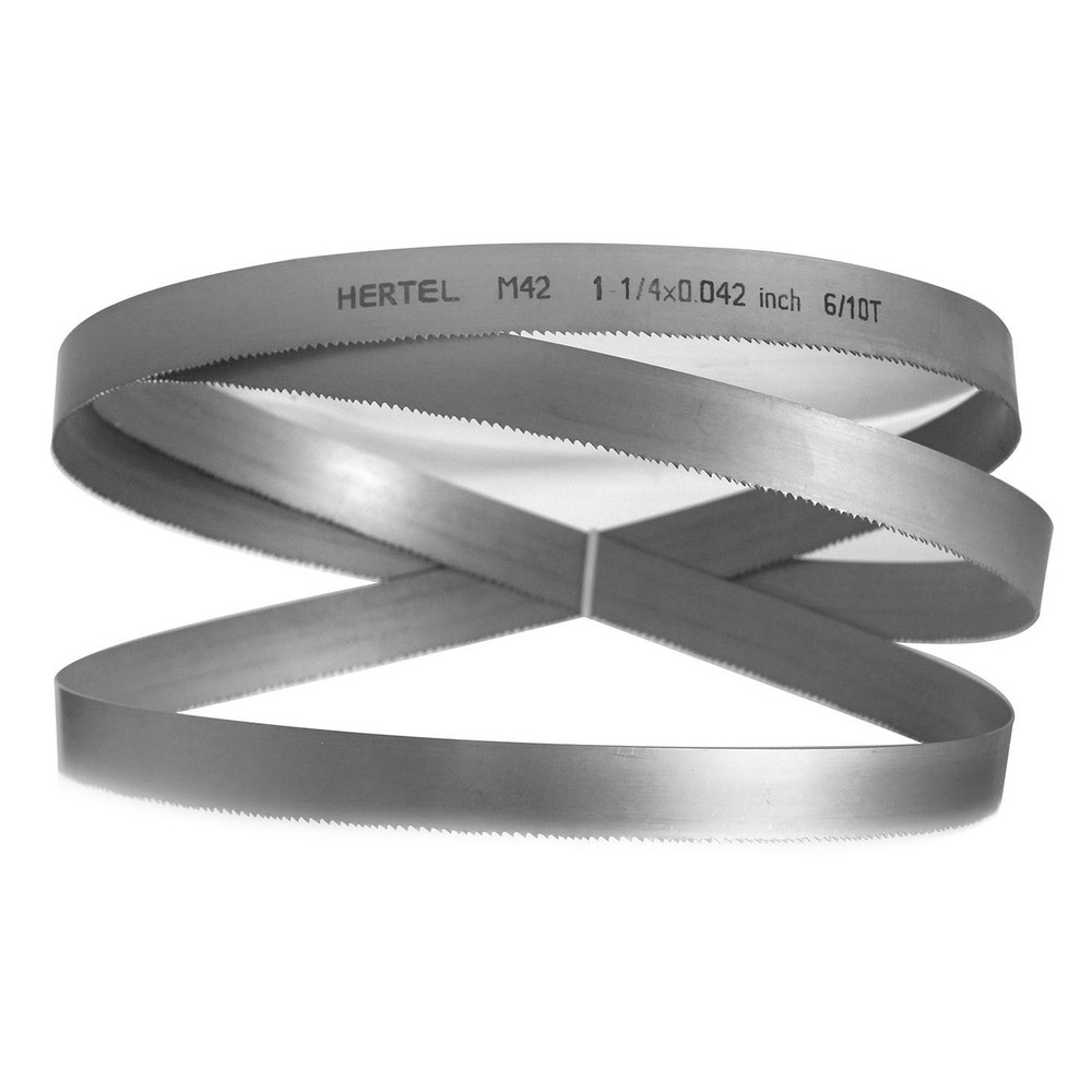 HERTEL Welded Band Saw Blades; Blade Length (Feet): 12 6 ; Blade Width (Inch): 11/4in ; Teeth Per Inch: 610 ; Blade Material: BiMetal ; Tooth Material: M42 High Speed Steel ; Tooth Form: Straight