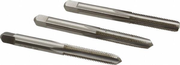 HERTEL 1/428 UNF, 4 Flute, Bottoming, Plug & Taper, Bright Finish, High Speed Steel Tap Set