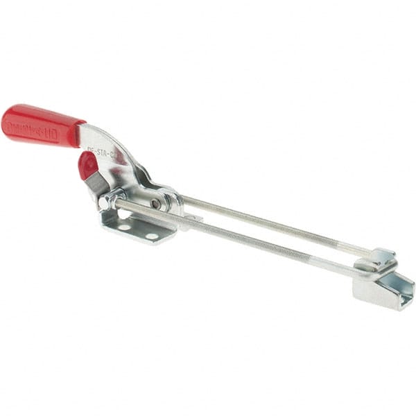 DE-STA-CO 719 Lb Capacity, Horizontal, U Hook, Flanged Base, Carbon Steel Pull Action Latch Clamp