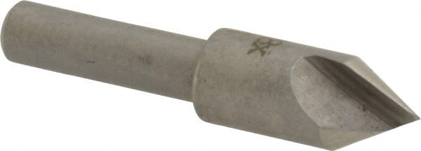 MSC INDUSTRIAL 3/8 Head Diam, 1/4 Shank Diam, 1 Flute 60&deg; High Speed Steel Countersink
