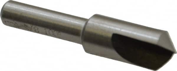 MSC INDUSTRIAL 3/8 Head Diam, 1/4 Shank Diam, 1 Flute 100&deg; High Speed Steel Countersink