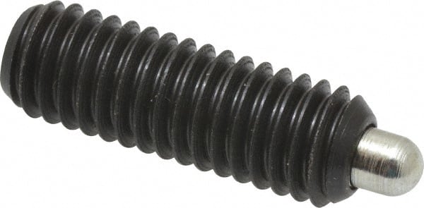 GIBRALTAR 3/816, 11/8 Thread Length, 3/16 Plunger Projection, Steel Threaded Spring Plunger
