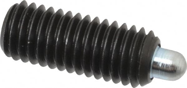 GIBRALTAR 1/213, 11/4 Thread Length, 1/4 Plunger Projection, Steel Threaded Spring Plunger