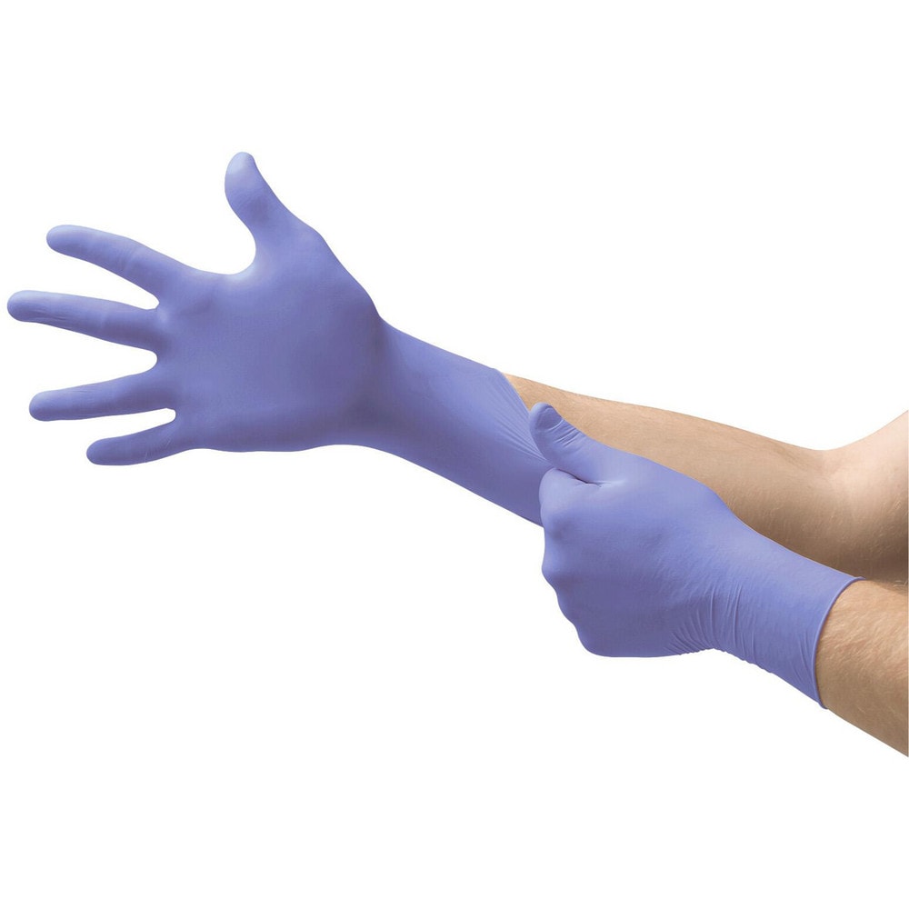 MICROFLEX Disposable/Single Use Gloves; Primary Material: Nitrile ; Thickness (mil): 7.1000 ; Grip Surface: Grain (Fingers) ; Grade: General Purpose; Food; Medical ; Cuff Type: Regular ; Length (Inch): 9.6