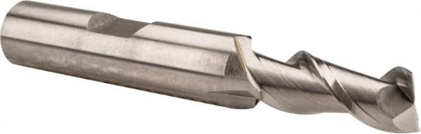 HERTEL 5/16, 3/4 LOC, 3/8 Shank Diam, 21/2 OAL, 2 Flute, High Speed Steel Square End Mill