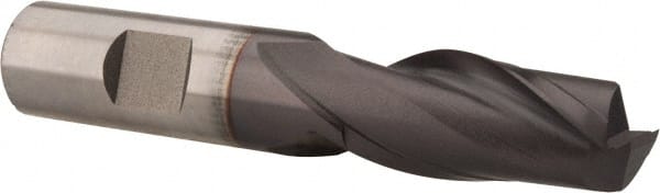 HERTEL 5/8, 15/16 LOC, 5/8 Shank Diam, 37/16 OAL, 2 Flute, Cobalt Square End Mill