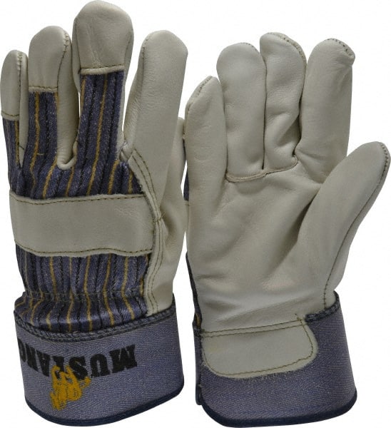 MCR SAFETY Mustang Grain Cow Leather Palm Glove Large N