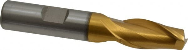 HERTEL 1/2, 1 LOC, 1/2 Shank Diam, 3 OAL, 2 Flute, High Speed Steel Square End Mill