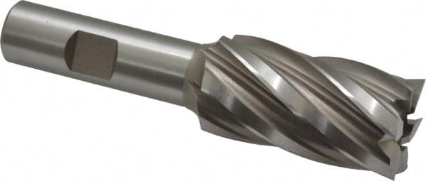 HERTEL 1, 17/8 LOC, 5/8 Shank Diam, 4 OAL, 6 Flute, High Speed Steel Square End Mill