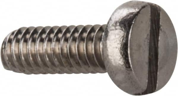 MSC INDUSTRIAL M2x0.40 Metric Coarse, 6mm Length Under Head Slotted Drive Machine Screw