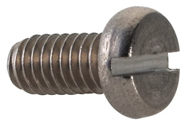 MSC INDUSTRIAL M2.5x0.45 Metric Coarse, 5mm Length Under Head Slotted Drive Machine Screw