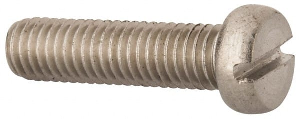 MSC INDUSTRIAL M8x1.25 Metric Coarse, 30mm Length Under Head Slotted Drive Machine Screw