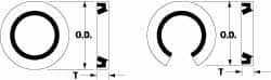 THOMSON INDUSTRIES 3/4 Diam, Stainless Steel Bearing Seal for Open External Housing