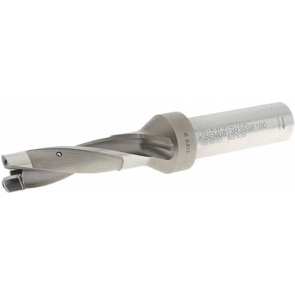 KENNAMETAL 20.64 to 21.14mm, 3xD, 66mm Max Depth, 1 Shank Diam, 92.46mm Flute, 190.5mm OAL, ReplaceableTip Drill