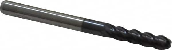 PROMAX 1/8 Diam, 1/2 LOC, 4 Flute Solid Carbide Ball End Mill
