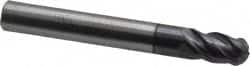 PROMAX 1/4 Diam, 3/8 LOC, 4 Flute Solid Carbide Ball End Mill