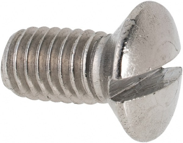 MSC INDUSTRIAL M6x1.00 Metric Coarse, 12mm OAL Slotted Drive Machine Screw