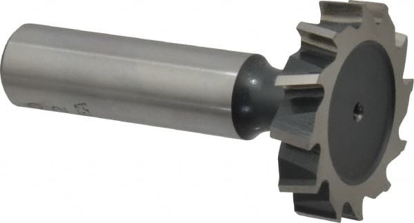MSC INDUSTRIAL 11/4 Diam x 1/4 Face Width, Cobalt, 14 Teeth, Shank Connection Woodruff Keyseat Cutter