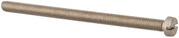 MSC INDUSTRIAL M5x0.80 Metric Coarse, 80mm Length Under Head Slotted Drive Machine Screw