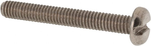 MSC INDUSTRIAL M4x0.70 Metric Coarse, 30mm Length Under Head Slotted Drive Machine Screw