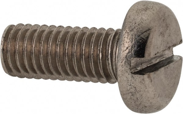MSC INDUSTRIAL M8x1.25 Metric Coarse, 20mm Length Under Head Slotted Drive Machine Screw