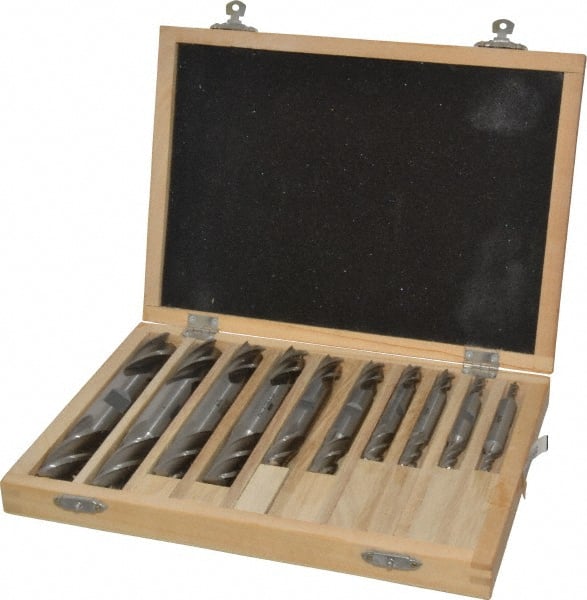 MSC INDUSTRIAL 3/16 to 3/4, 4 Flute Square End Mill Set