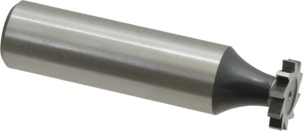 MSC INDUSTRIAL 1/2 Diam x 3/32 Face Width, High Speed Steel, 8 Teeth, Shank Connection Woodruff Keyseat Cutter