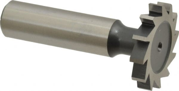 MSC INDUSTRIAL 11/8 Diam x 3/16 Face Width, High Speed Steel, 12 Teeth, Shank Connection Woodruff Keyseat Cutter