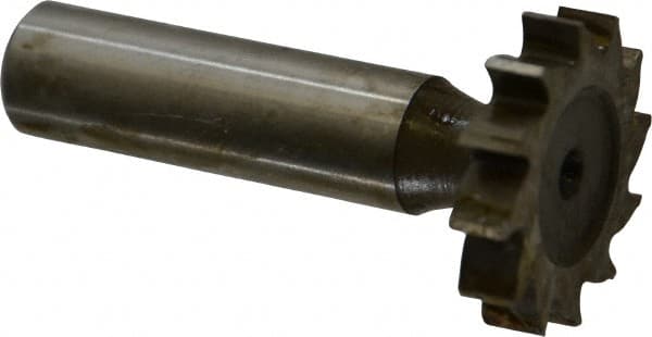 MSC INDUSTRIAL 11/8 Diam x 7/32 Face Width, High Speed Steel, 12 Teeth, Shank Connection Woodruff Keyseat Cutter