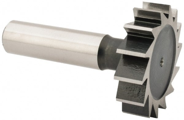 MSC INDUSTRIAL 11/2 Diam x 3/8 Face Width, Cobalt, 16 Teeth, Shank Connection Woodruff Keyseat Cutter