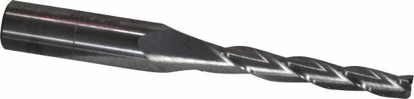 SGS 1&deg; 1/4 Small End Diam, 2 LOC, 3 Flute Solid Carbide Tapered Square End Mill