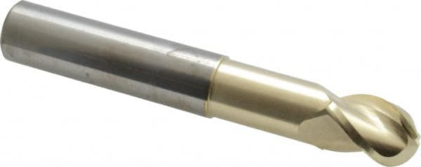 ACCUPRO 3/4 Diam, 1 LOC, 3 Flute Solid Carbide Ball End Mill