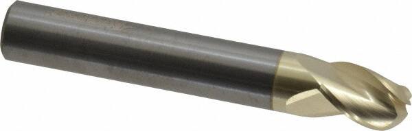 ACCUPRO 3/8 Diam, 1/2 LOC, 3 Flute Solid Carbide Ball End Mill