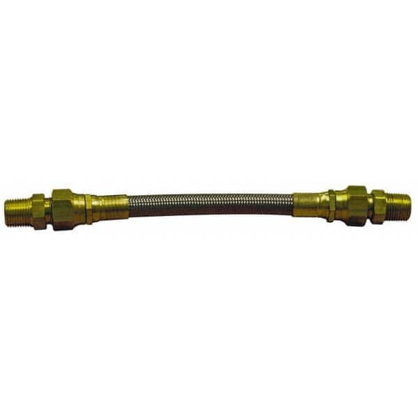 MSC 12 OAL, 1/4 ID, 3,000 Max psi, Flexible Metal Hose Assembly