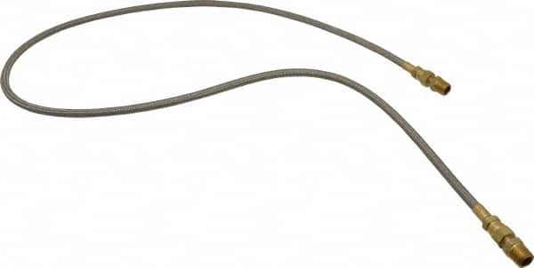 MSC 48 OAL, 1/4 ID, 3,000 Max psi, Flexible Metal Hose Assembly