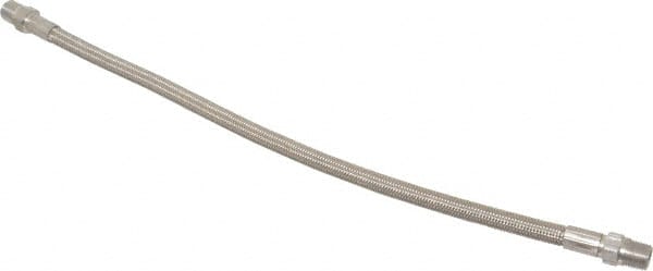 MSC 12 OAL, 3/16 ID, 3,000 Max psi, Flexible Metal Hose Assembly