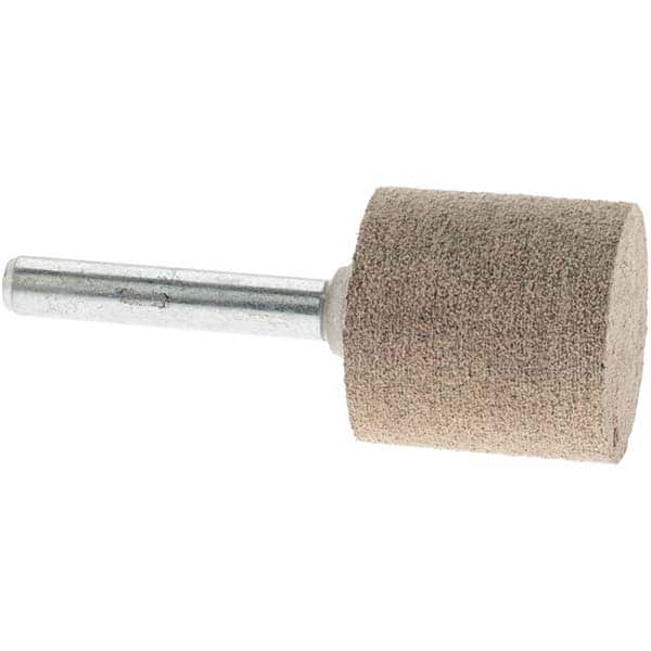 NORTON 1 Head Diam x 1 Thickness, W220, Cylinder End, Aluminum Oxide Mounted Point
