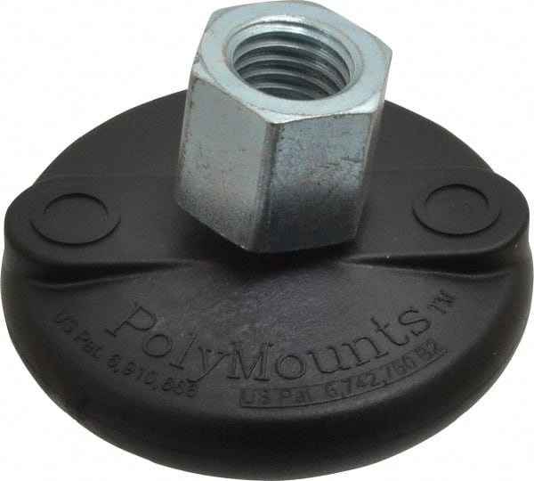 GIBRALTAR 5000 Lb Capacity, 3/410 Thread, 15/8 OAL, Steel Stud, Tapped Pivotal Socket Mount Leveling Mount