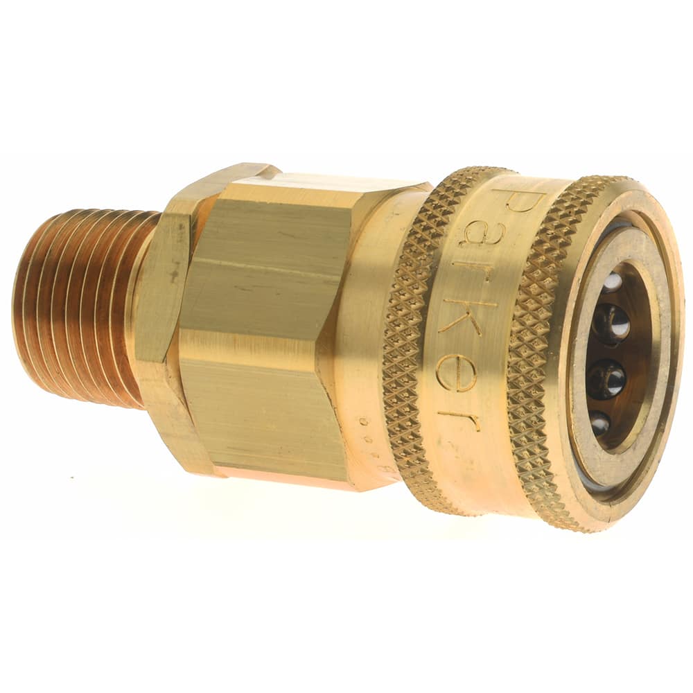 PARKER 1/2 Thread Brass Hydraulic Hose MPT Fitting