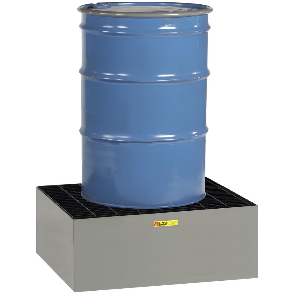 LITTLE GIANT. Spill Pallets, Platforms, Sumps & Basins; Product Type: Spill Control Pallet ; Sump Capacity (Gal.): 66.00 ; Maximum Load Capacity: 3000.00 ; Material: Steel ; Height (Decimal Inch): 18.500000 ; Drain Included: Yes
