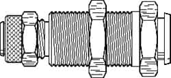 PARKER 1/4 Tube OD Stainless Steel Compression Tube Bulkhead Coupler Body